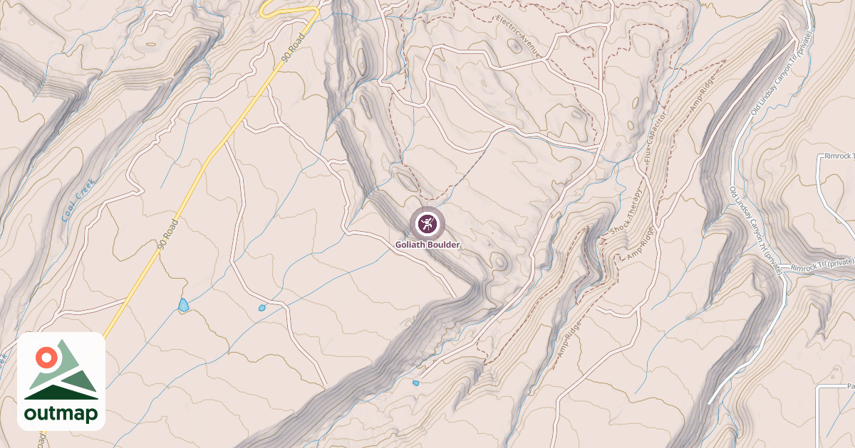 Map of Goliath Boulder