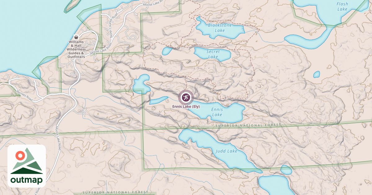 Map of Ennis Lake (Ely)