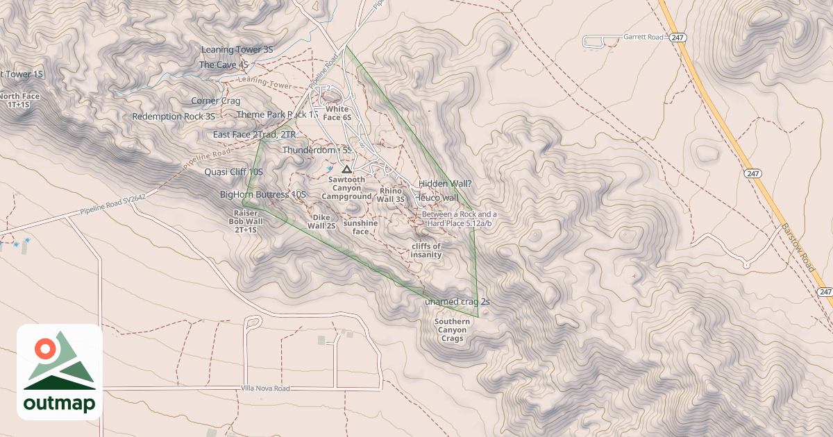 Map of Between a Rock and a Hard Place