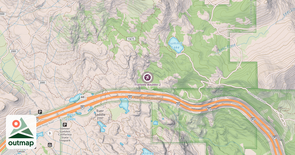 Map of Trailside Boulder 2