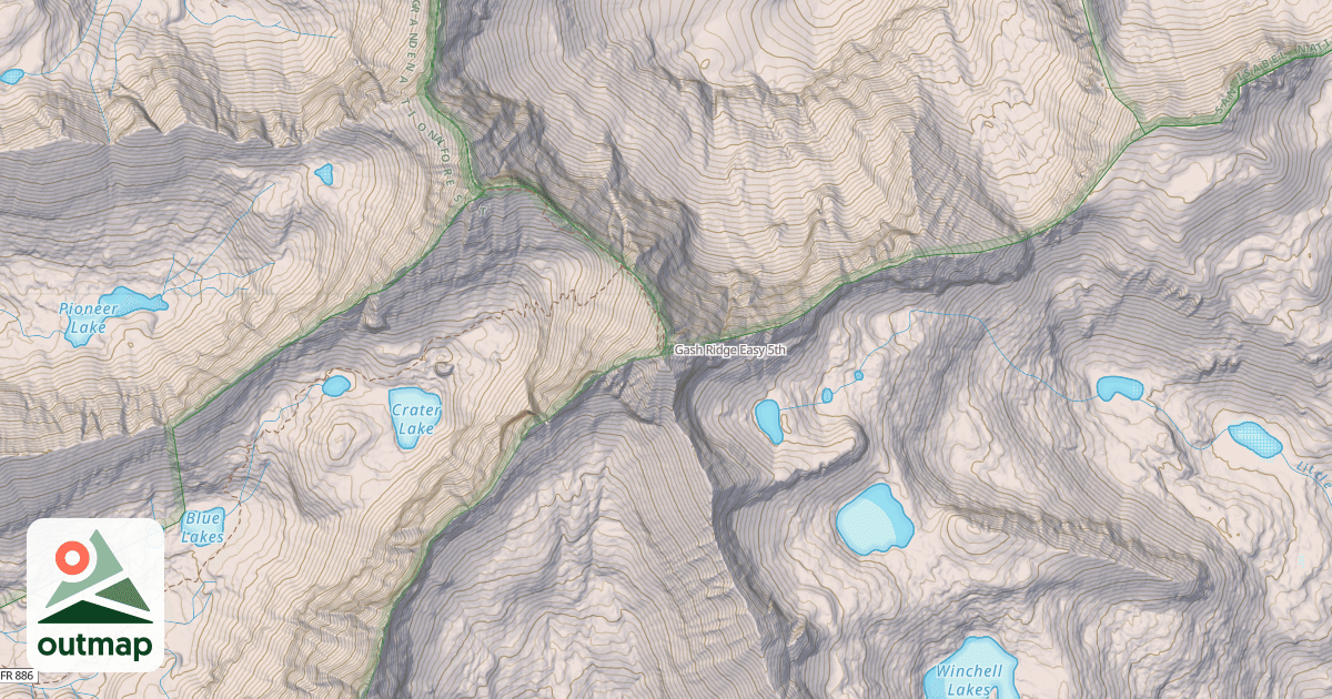 Map of Gash Ridge