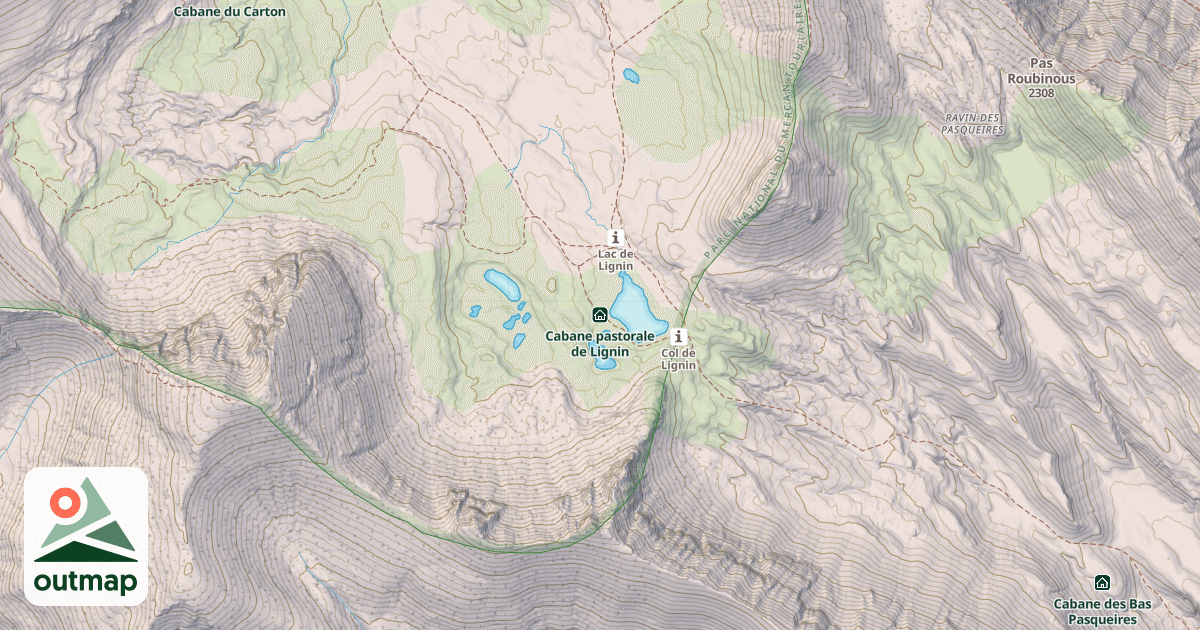 Map of Cabane pastorale de Lignin