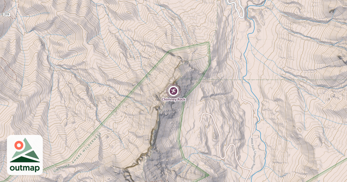 Map of Chimney Rock