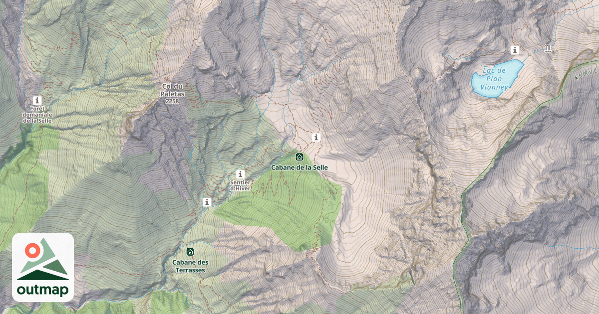 Map of Cabane de la Selle
