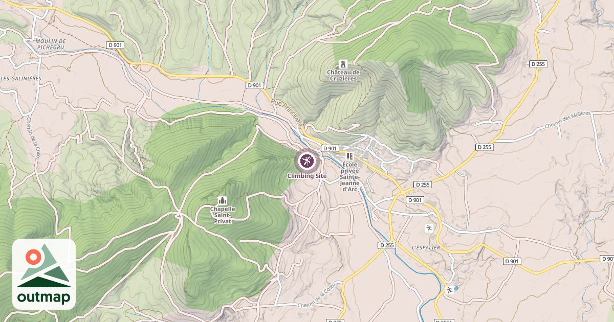 Map of Climbing Site