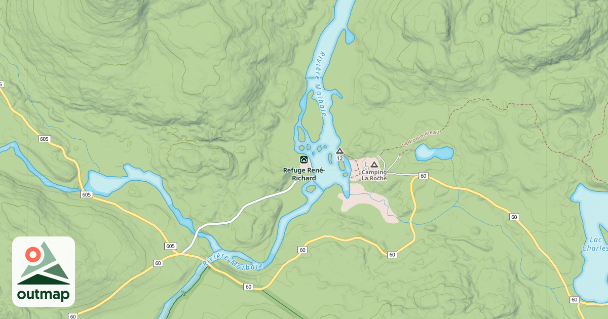 Map of Refuge René-Richard