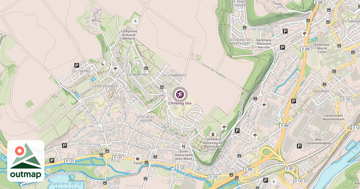 Map of Climbing Site