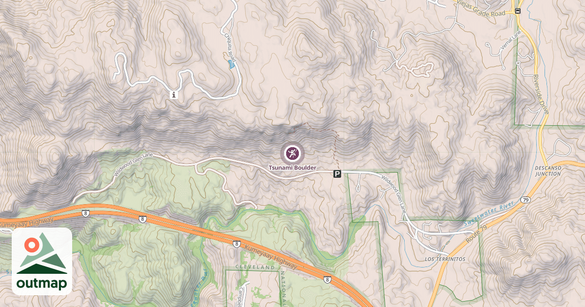 Map of Tsunami Boulder