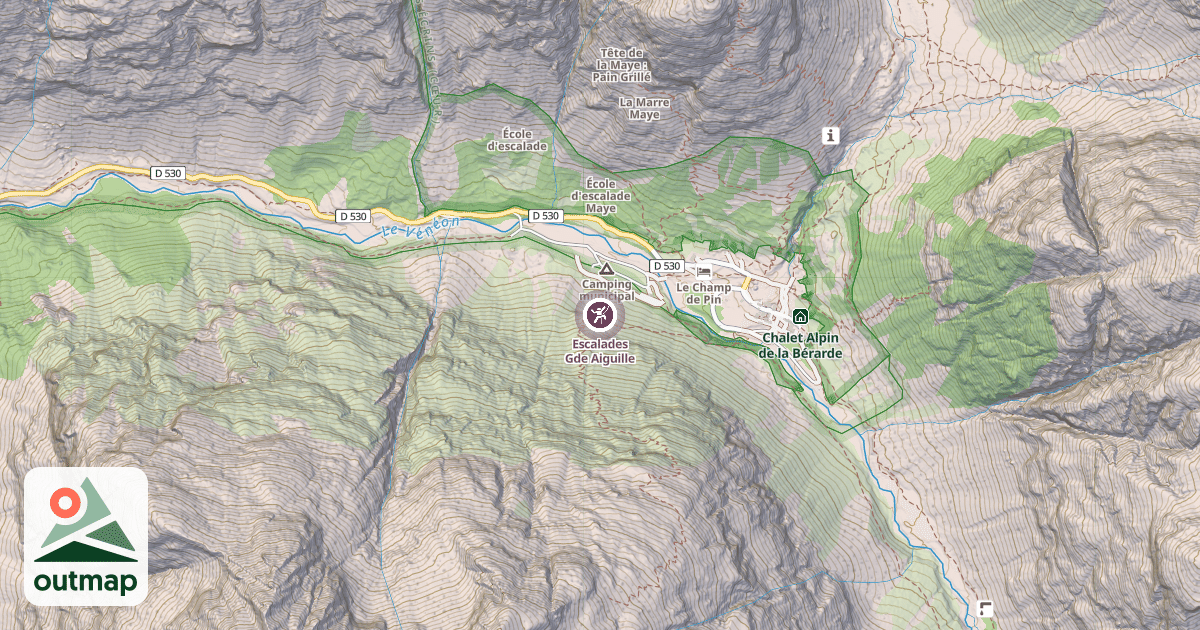 Map of Escalades Gde Aiguille