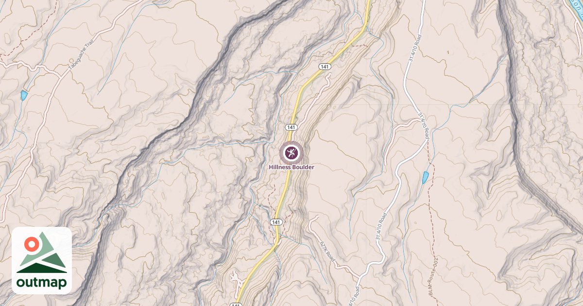 Map of Hillness Boulder