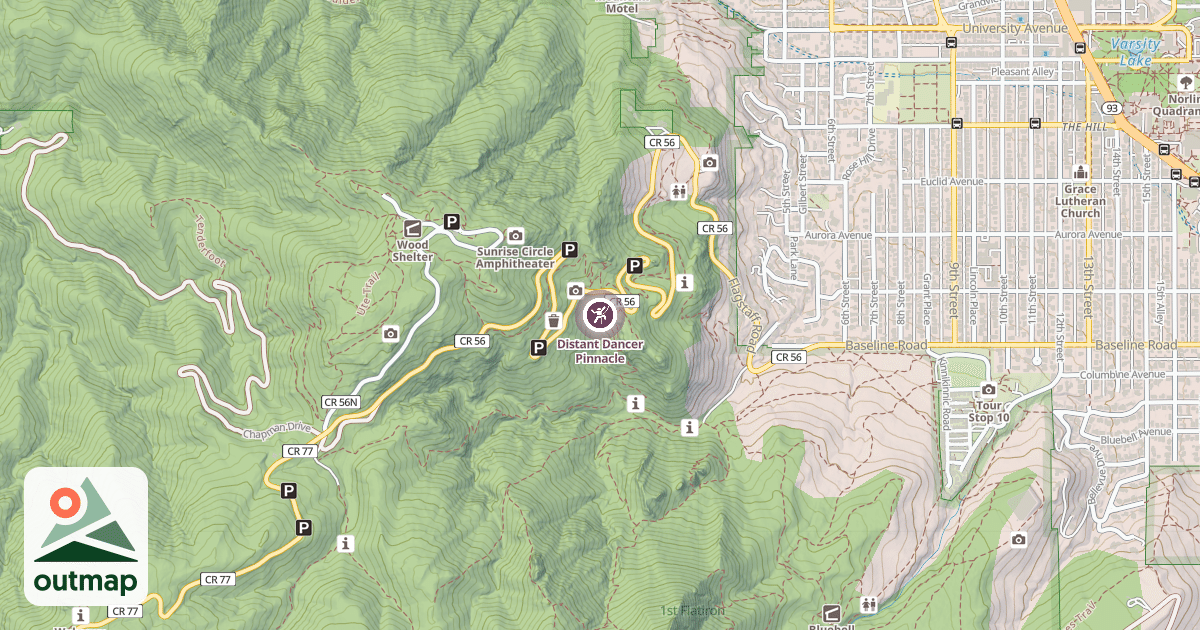 Map of Distant Dancer Pinnacle