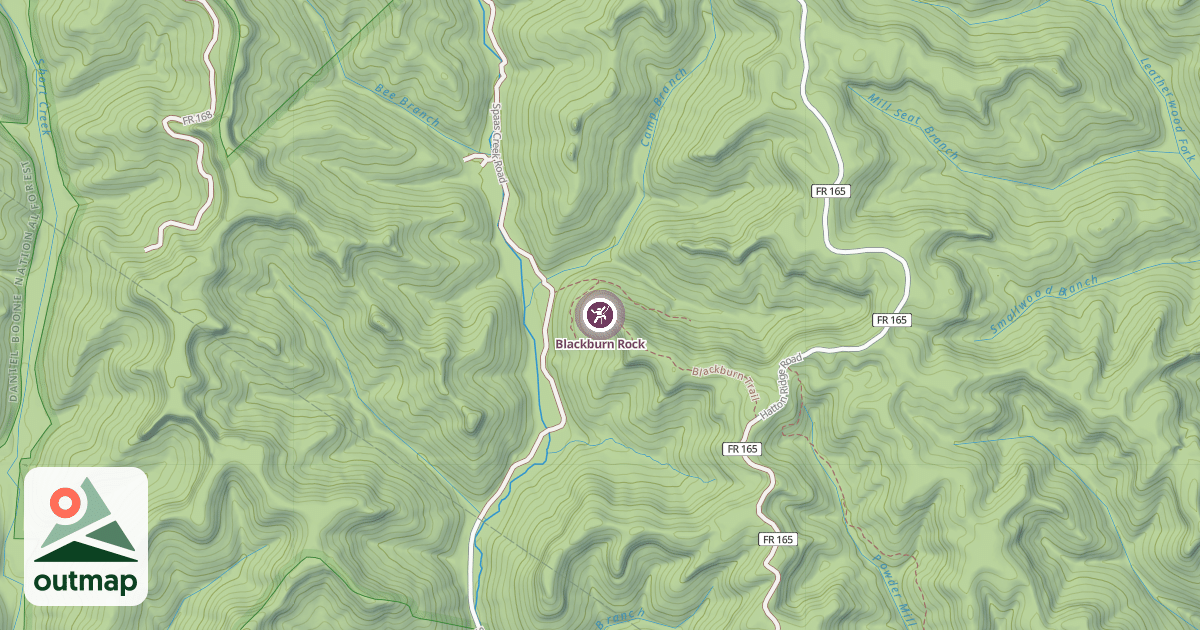 Map of Blackburn Rock