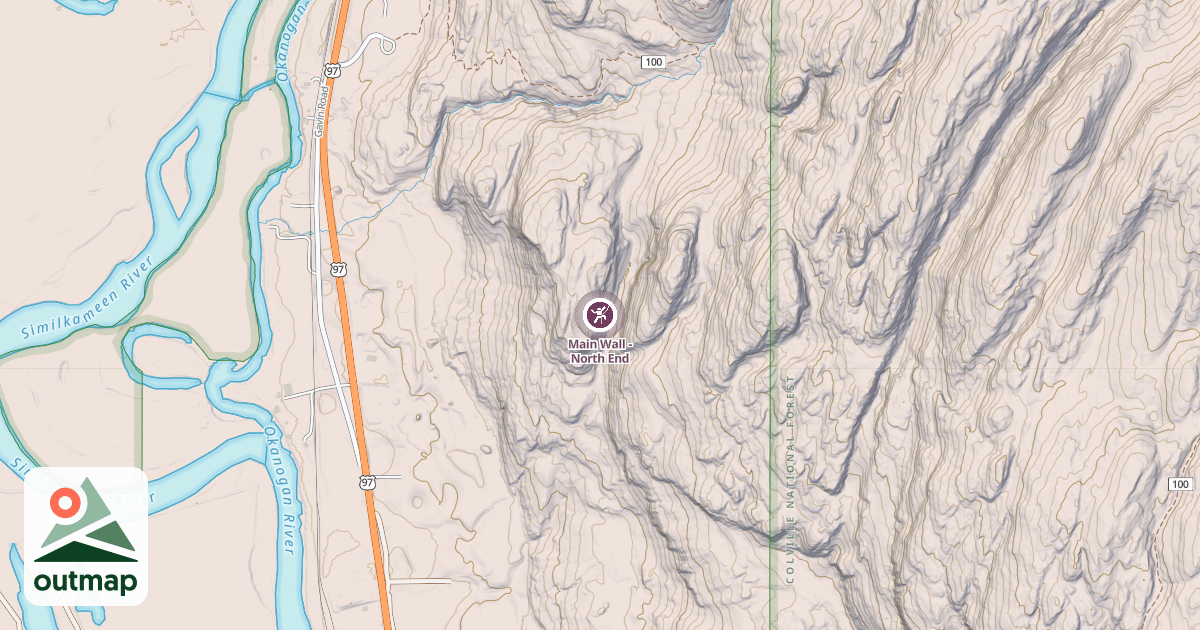 Map of Main Wall - North End