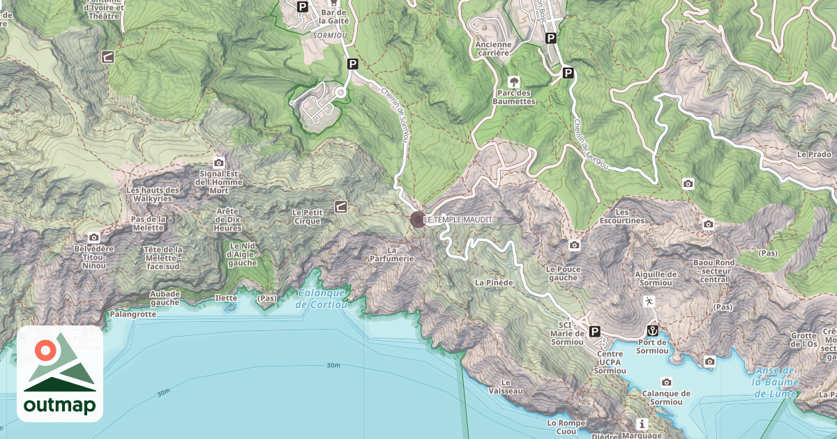 Map of LE TEMPLE MAUDIT