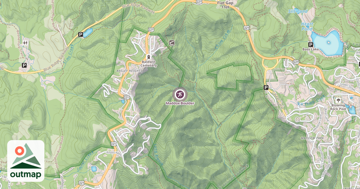 Map of Maddox Boulder