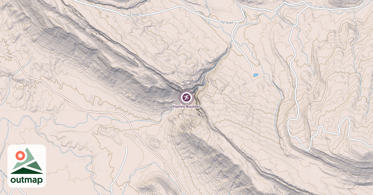 Map of Hamm Boulder