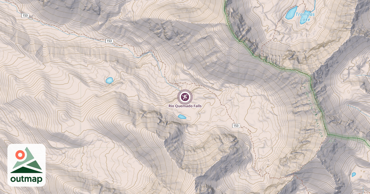 Map of Rio Quemado Falls