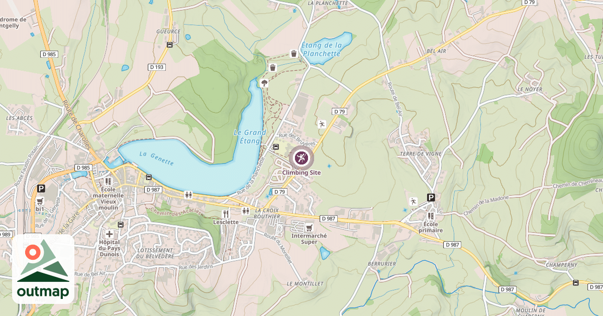 Map of Climbing Site