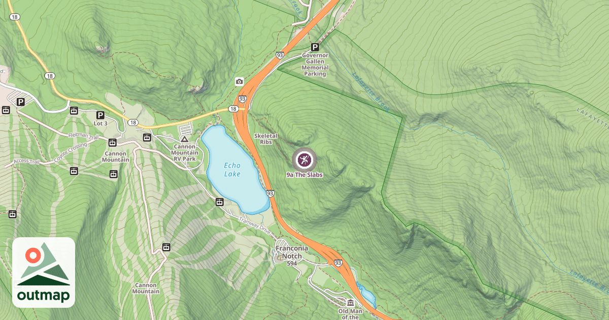 Map of 9a The Slabs