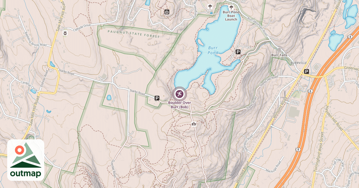 Map of Boulder Over Burr (Bob)