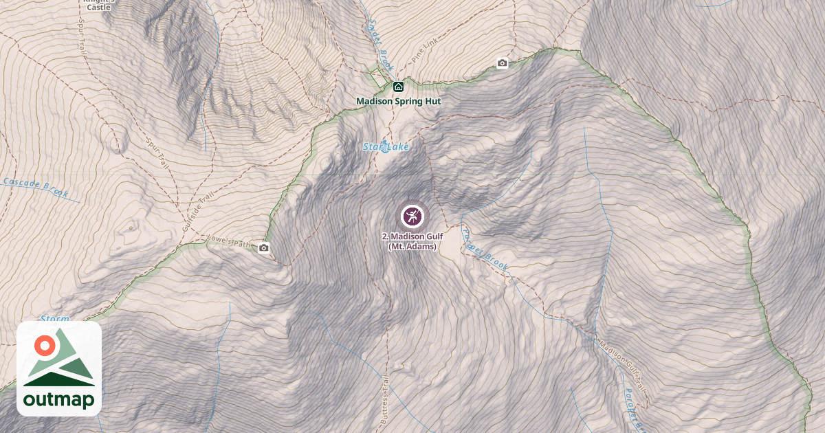 Map of 2. Madison Gulf (Mt. Adams)