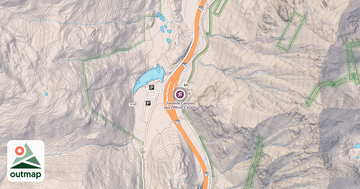Map of Tenmile Canyon aka Officer's Gulch
