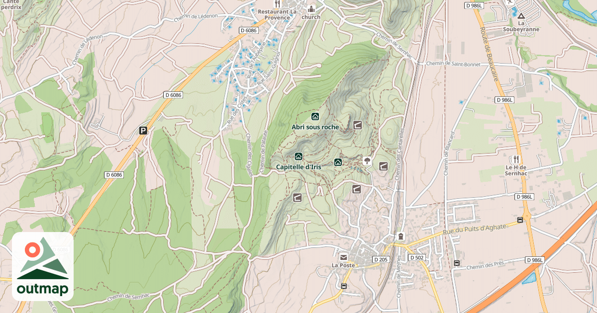 Map of Capitelle d'Iris