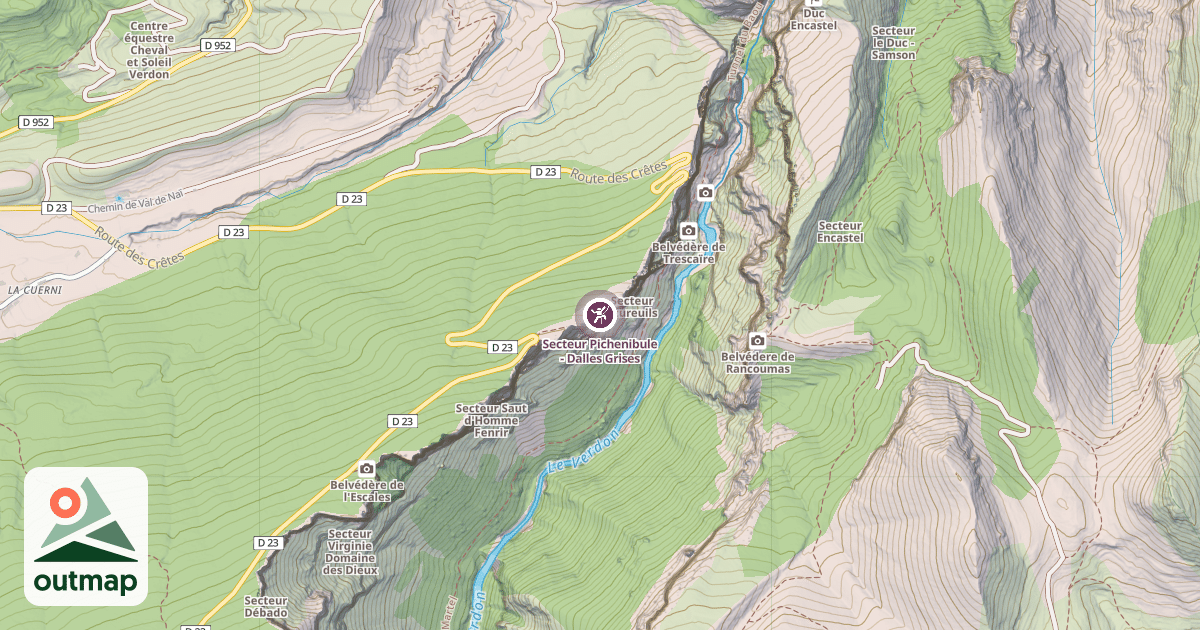 Map of Secteur Pichenibule - Dalles Grises