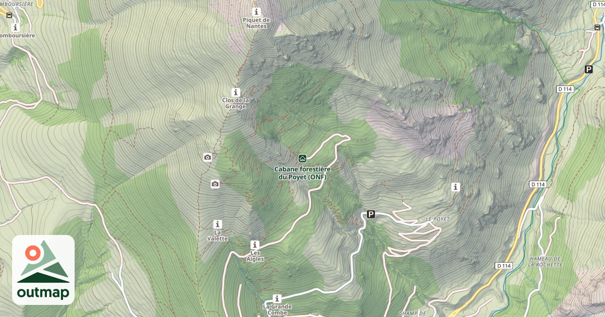 Map of Cabane forestière du Poyet (ONF)