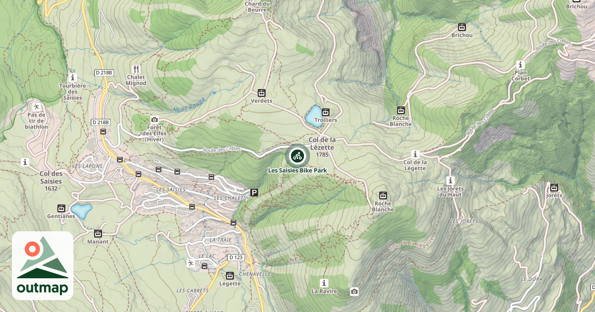 Map of Les Saisies Bike Park