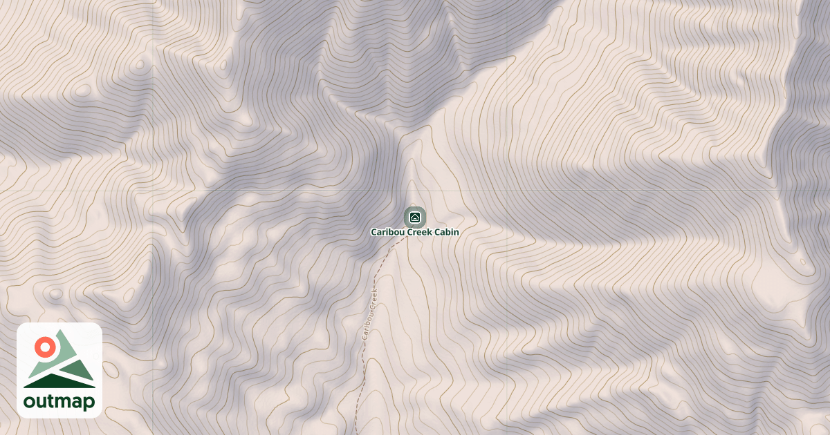 Map of Caribou Creek Cabin