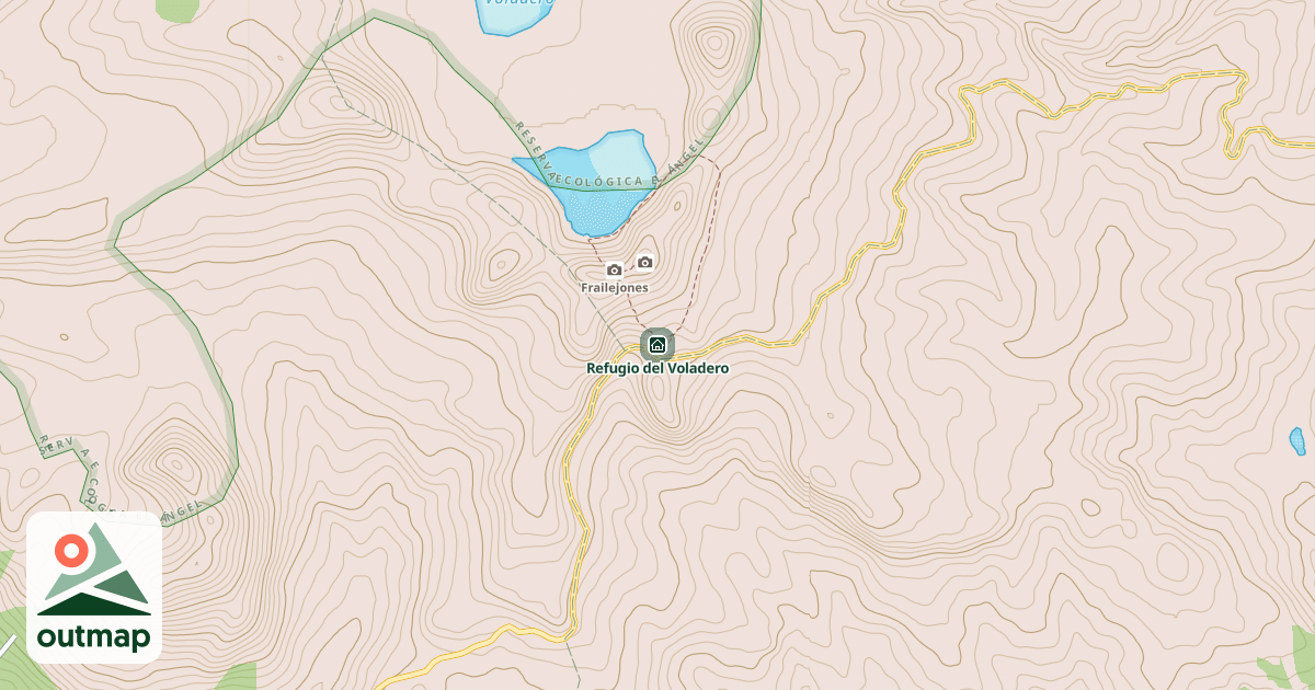Map of Refugio del Voladero