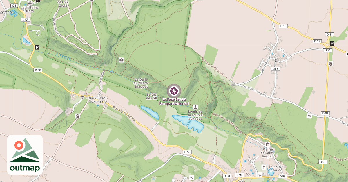 Map of La Face Est du Rempart Oriental