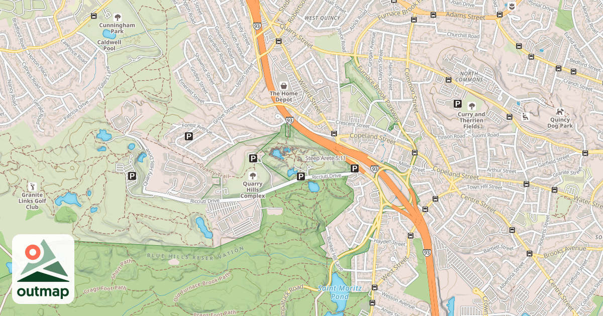 Map of Steep Arete