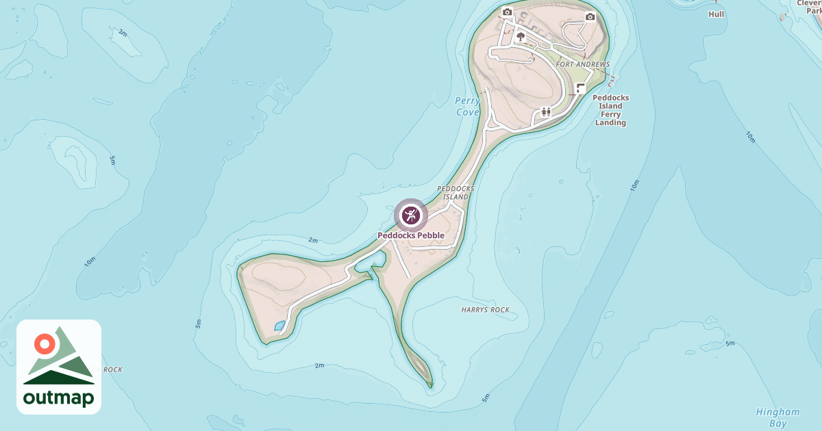Map of Peddocks Pebble