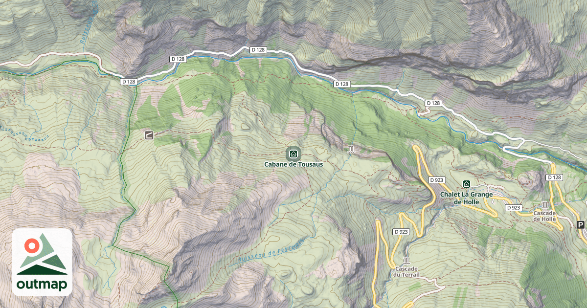 Map of Cabane de Tousaus