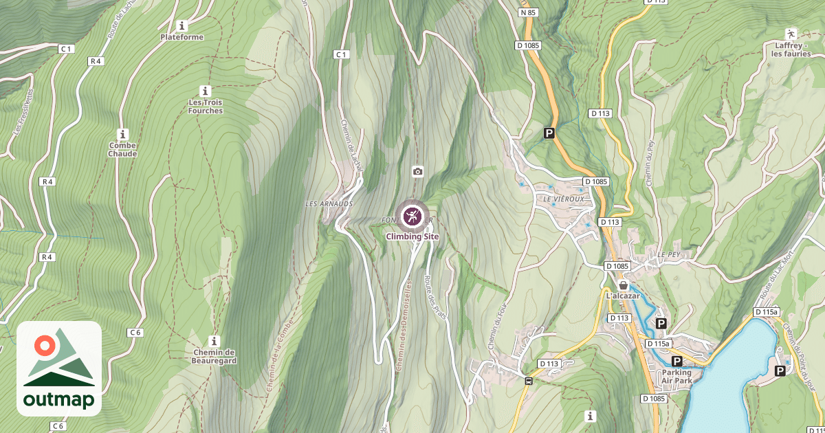 Map of Climbing Site