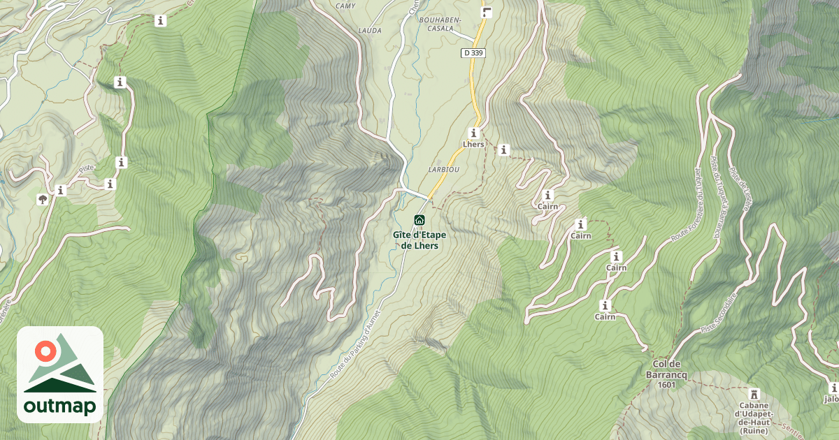 Map of Gîte d'Etape de Lhers