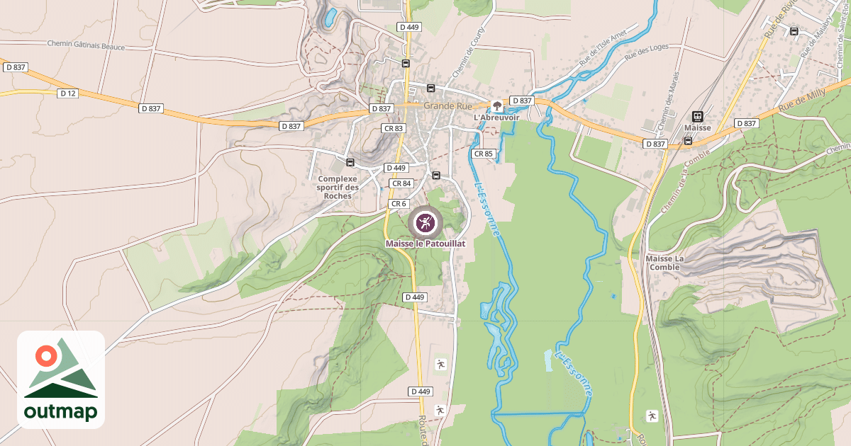 Map of Maisse le Patouillat