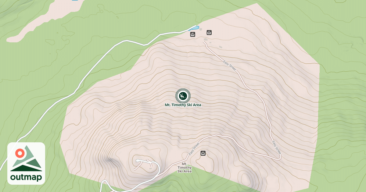 Map of Mt. Timothy Ski Area