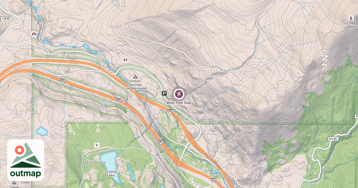 Map of Bear Paw Slab