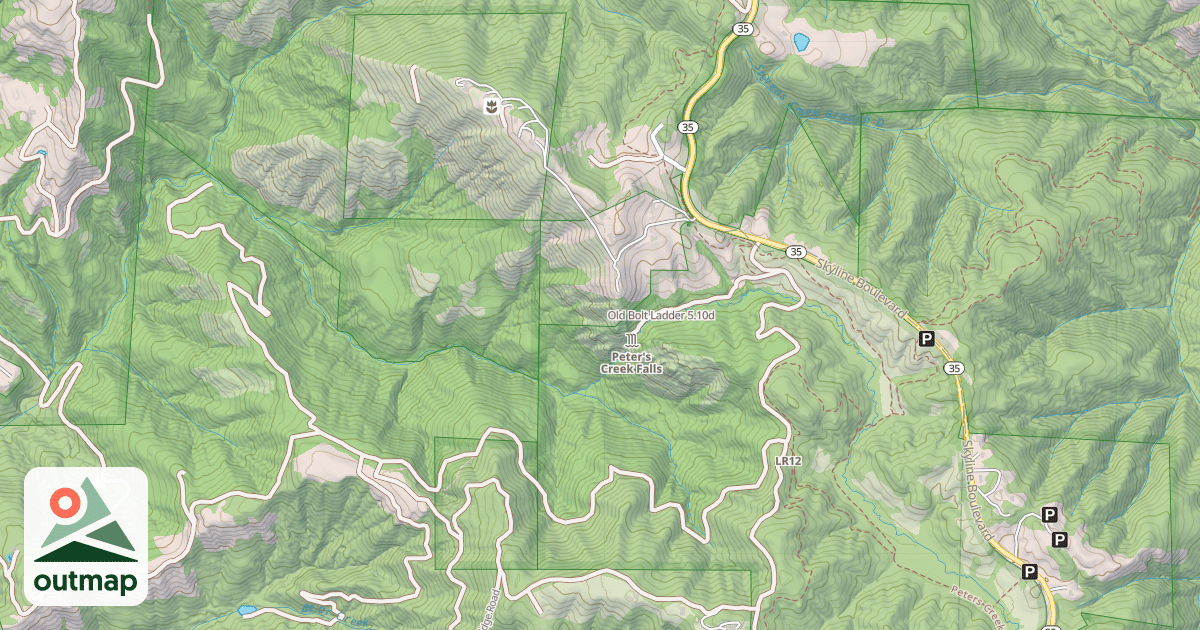 Map of Old Bolt Ladder