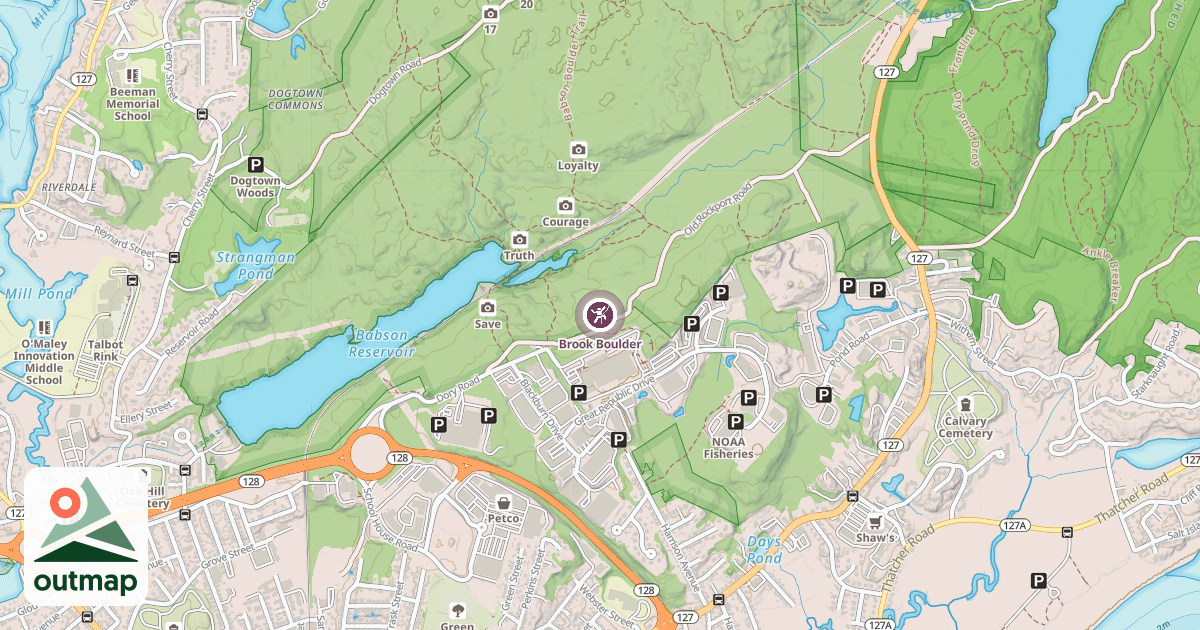 Map of Brook Boulder