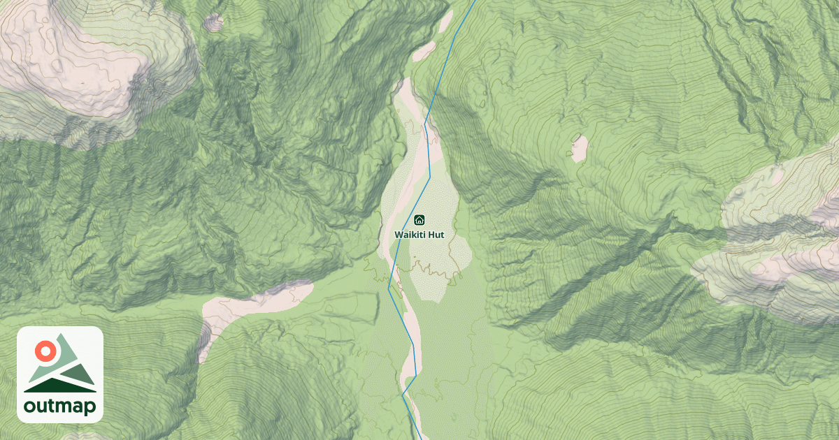 Map of Waikiti Hut