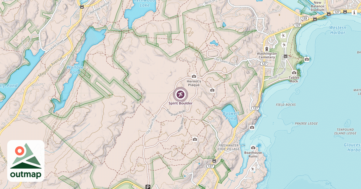 Map of Spirit Boulder