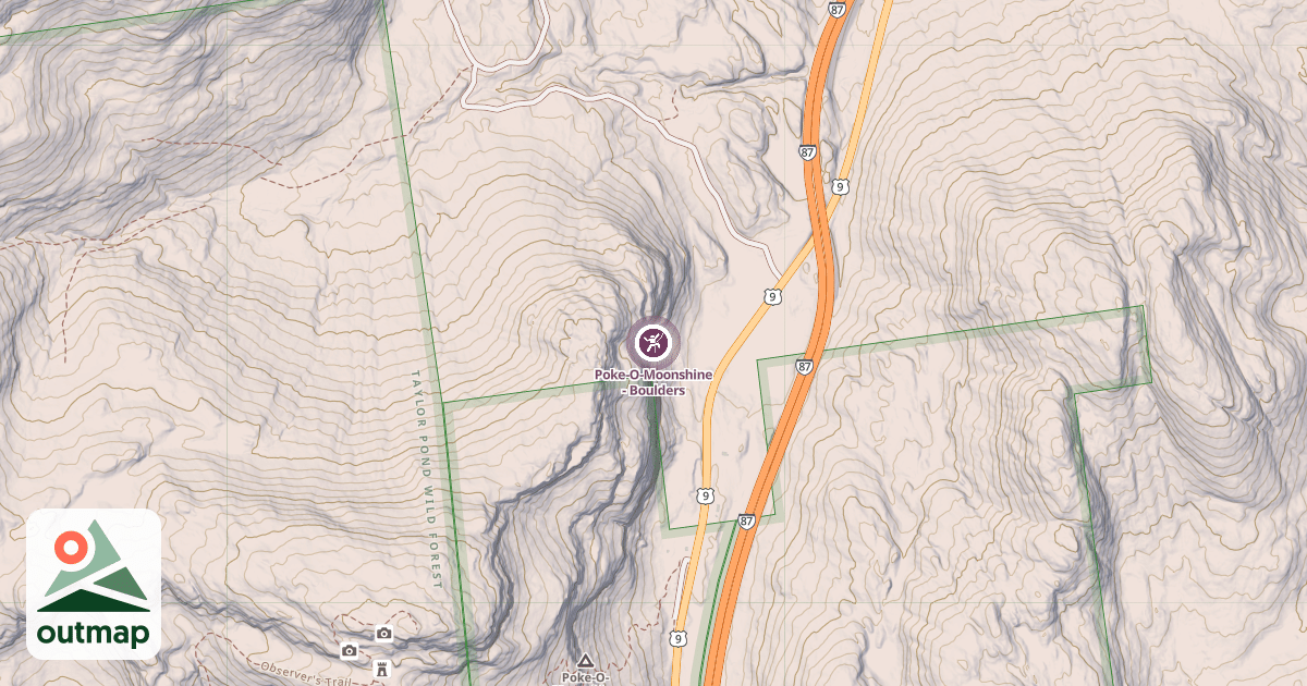 Map of Poke-O-Moonshine - Boulders