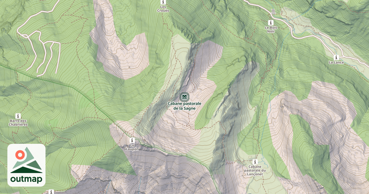 Map of Cabane pastorale de la Sagne