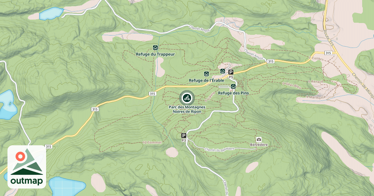 Map of Parc des Montagnes Noires de Ripon