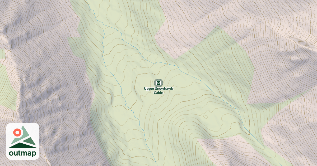 Map of Upper Snowhawk Cabin