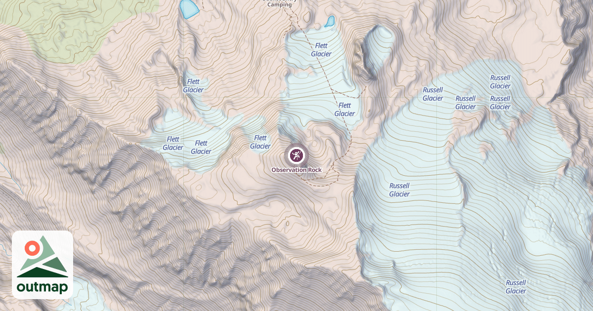 Map of Observation Rock